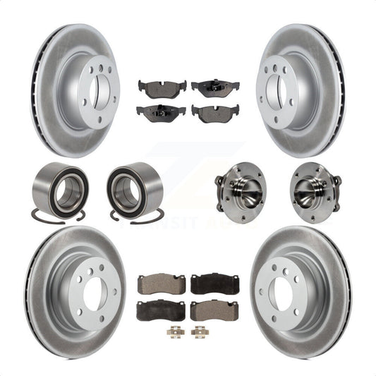 [Avant + Arrière] Kit d'ensemble roulement de roue et moyeu pour 2006-2007 BMW 323i avec 338mm Diameter Rotor KBB-111822 par Transit Auto