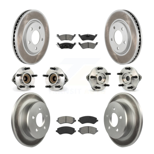 [Avant + Arrière] Kit d'ensemble roulement de roue et moyeu pour 2006 Dodge Grand Caravan Drum rear brakes avec 4-Wheel ABS KBB-111979