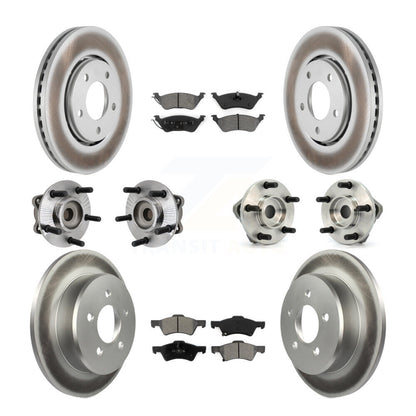 [Avant + Arrière] Kit d'ensemble roulement de roue et moyeu pour 2003-2004 Dodge Caravan Drum rear brakes avec Non-ABS KBB-111982