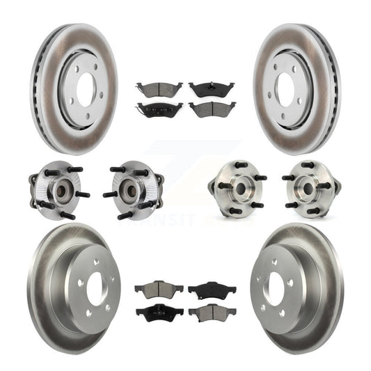[Avant + Arrière] Kit d'ensemble roulement de roue et moyeu pour 2003-2004 Dodge Caravan Drum rear brakes avec Non-ABS KBB-111982