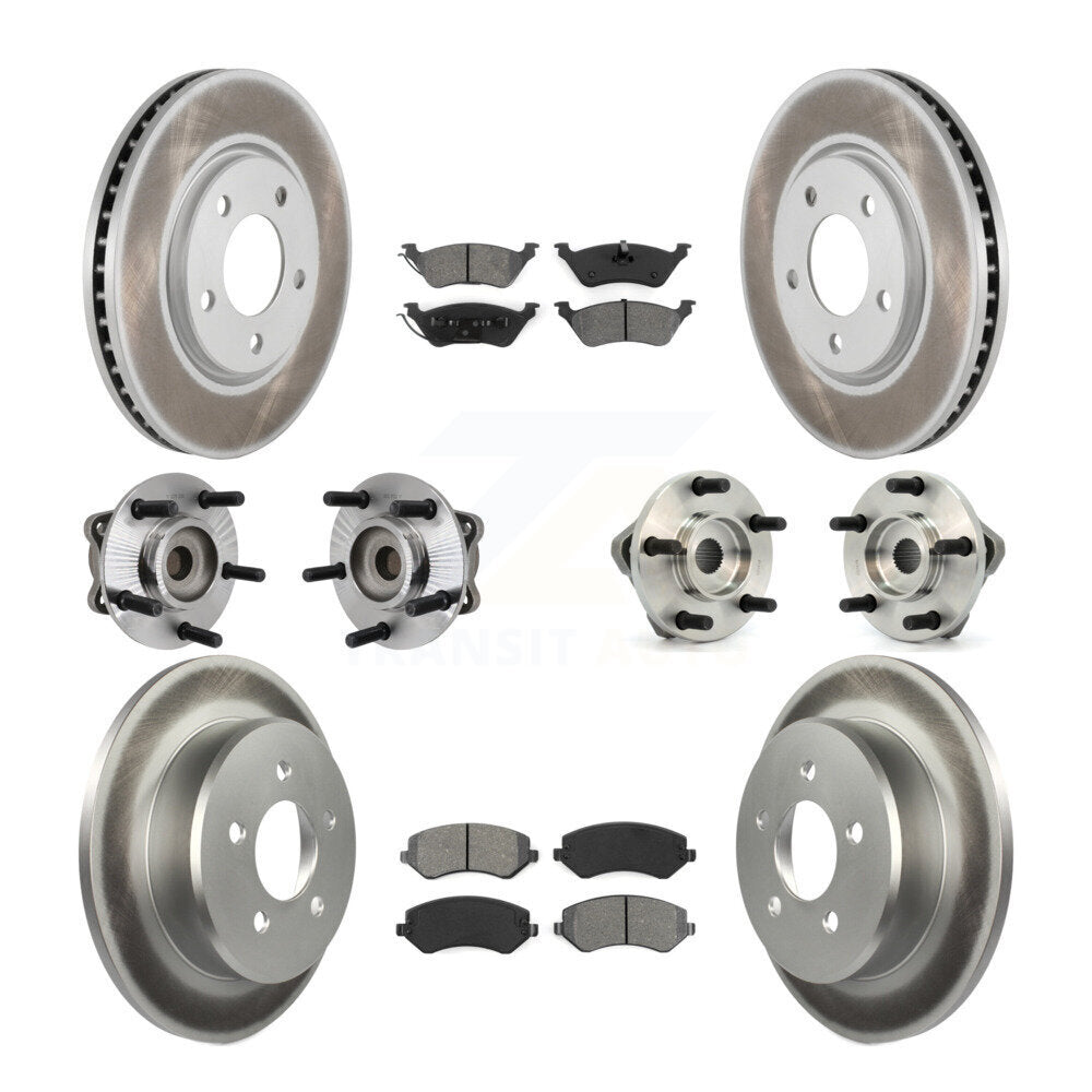 [Avant + Arrière] Kit d'ensemble roulement de roue et moyeu pour 2003 Chrysler Voyager Drum rear brakes avec Non-ABS KBB-111983