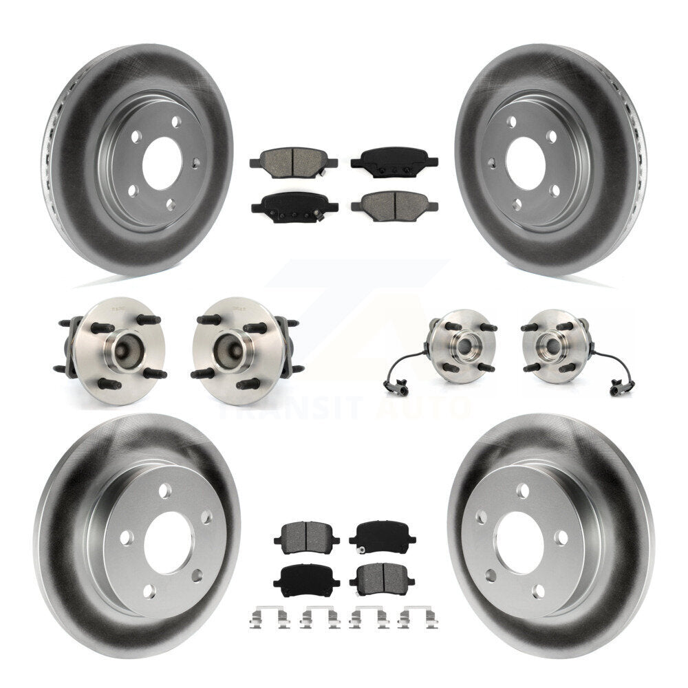 [Avant + Arrière] Kit d'ensemble roulement de roue et moyeu pour 2004-2007 Saturn Ion Supercharged avec 4-Wheel ABS avec 4 Lug Wheels KBB-112000