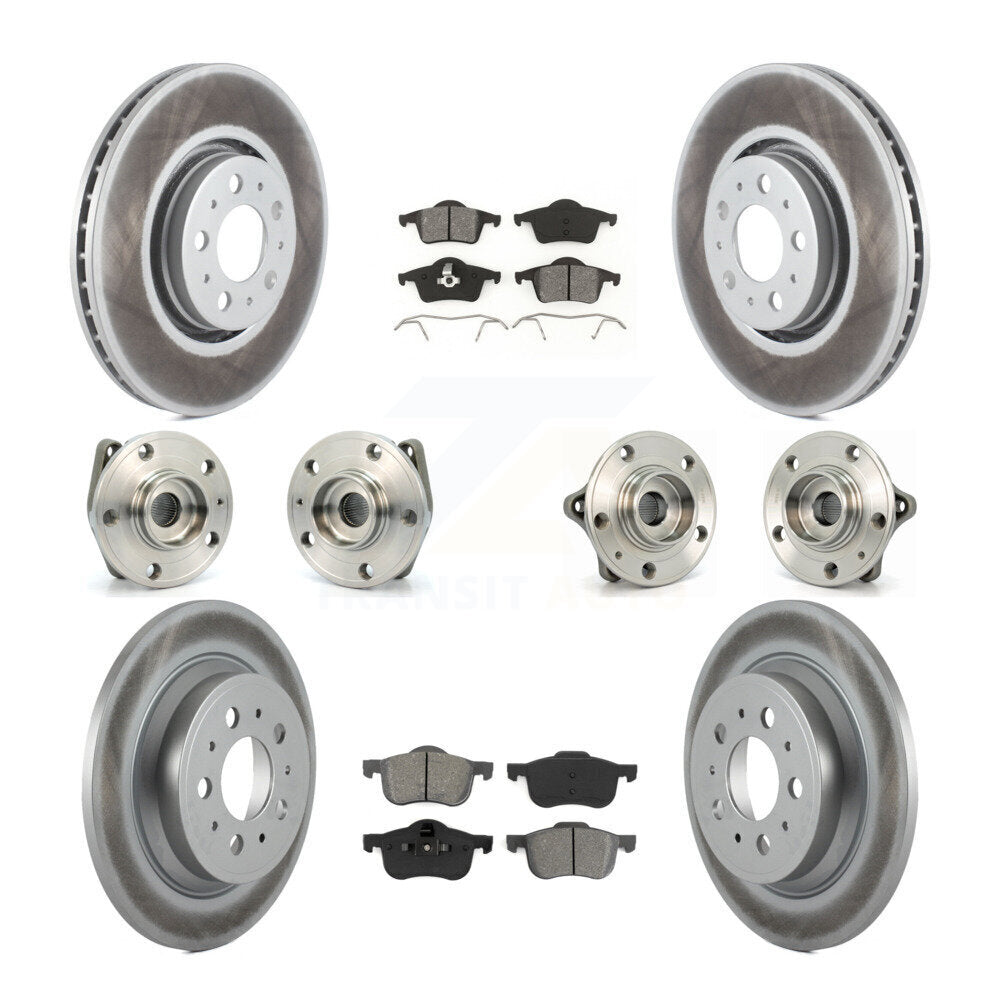 [Avant + Arrière] Kit d'ensemble roulement de roue et moyeu pour 2008 Volvo S60 AWD avec 316mm Diameter Rotor KBB-112008