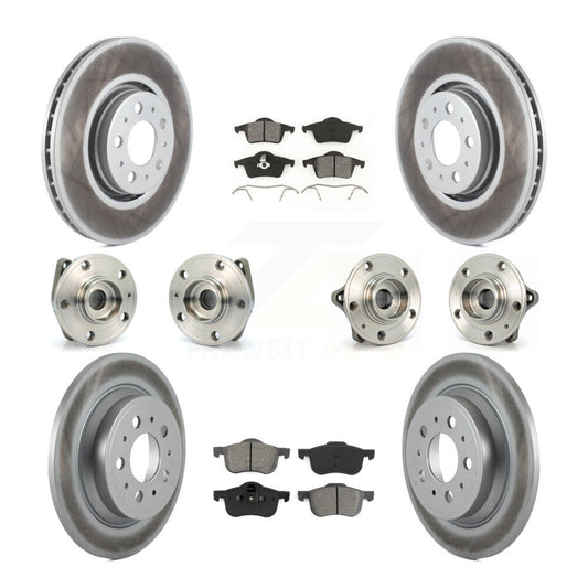 [Avant + Arrière] Kit d'ensemble roulement de roue et moyeu pour 2008 Volvo S60 AWD avec 316mm Diameter Rotor KBB-112008