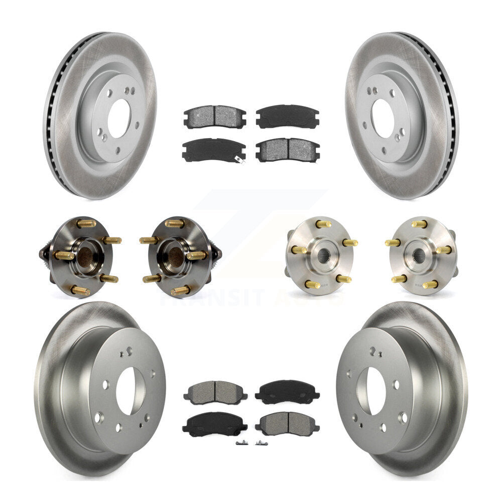 [Avant + Arrière] Kit d'ensemble roulement de roue et moyeu pour 2006 Mitsubishi Eclipse 2.4L To 10 31 05 KBB-112011