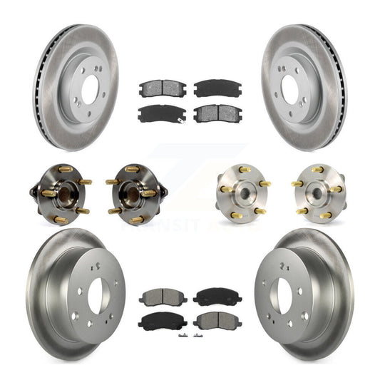 [Avant + Arrière] Kit d'ensemble roulement de roue et moyeu pour 2006 Mitsubishi Eclipse 2.4L To 10 31 05 KBB-112011