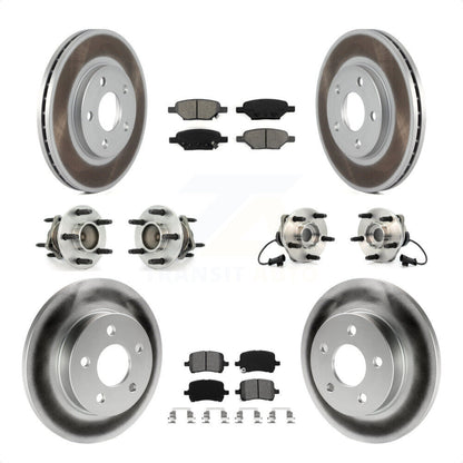 [Avant + Arrière] Kit d'ensemble roulement de roue et moyeu pour 2004-2005 Chevrolet Malibu Drum rear brakes avec 4-Wheel ABS avec 276mm Diameter Rotor KBB-112017 par Transit Auto