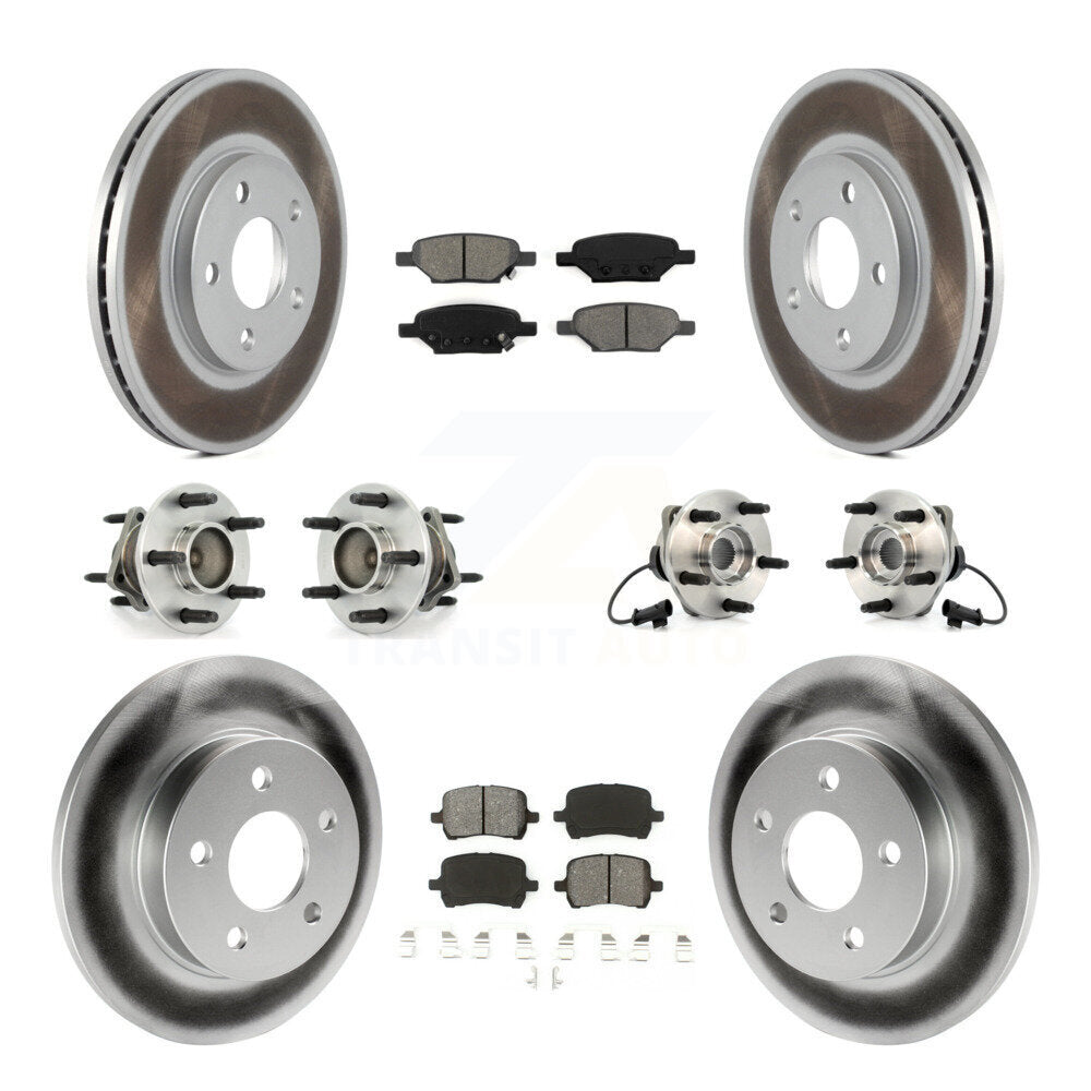 [Avant + Arrière] Kit d'ensemble roulement de roue et moyeu pour Chevrolet Malibu Pontiac G6 avec 276mm Diameter Rotor KBB-112018
