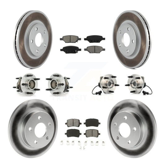 [Avant + Arrière] Kit d'ensemble roulement de roue et moyeu pour Chevrolet Malibu Pontiac G6 avec 276mm Diameter Rotor KBB-112018
