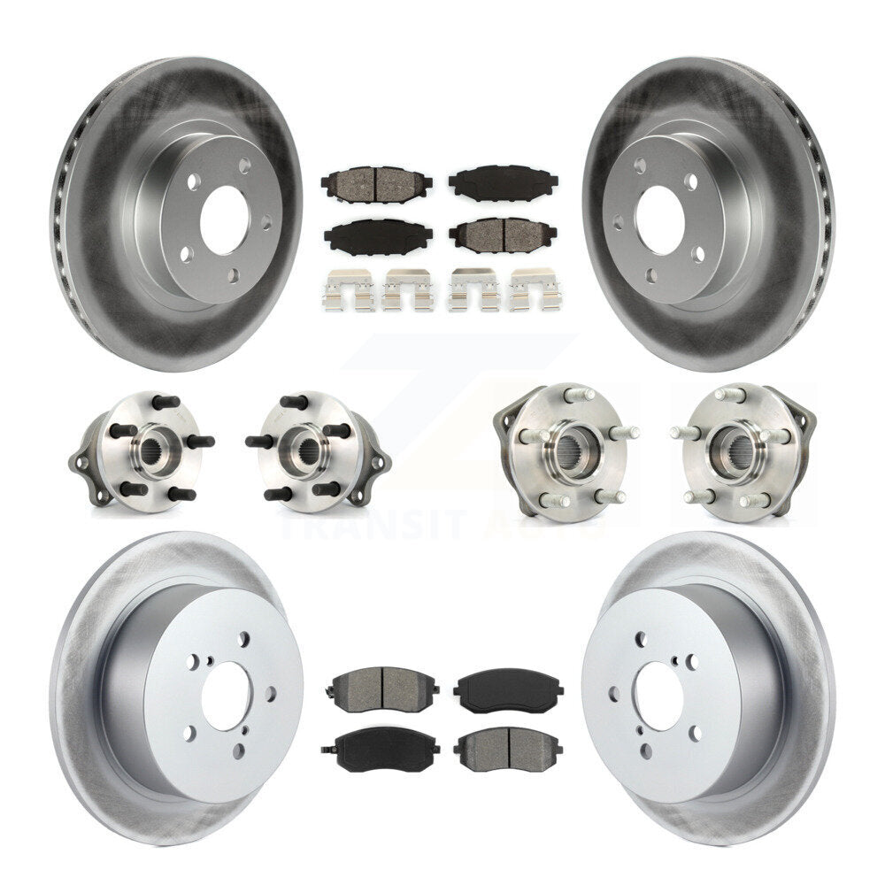 [Avant + Arrière] Kit d'ensemble roulement de roue et moyeu pour 2005 Subaru Legacy i Limited avec 277mm Diameter Rotor KBB-112023