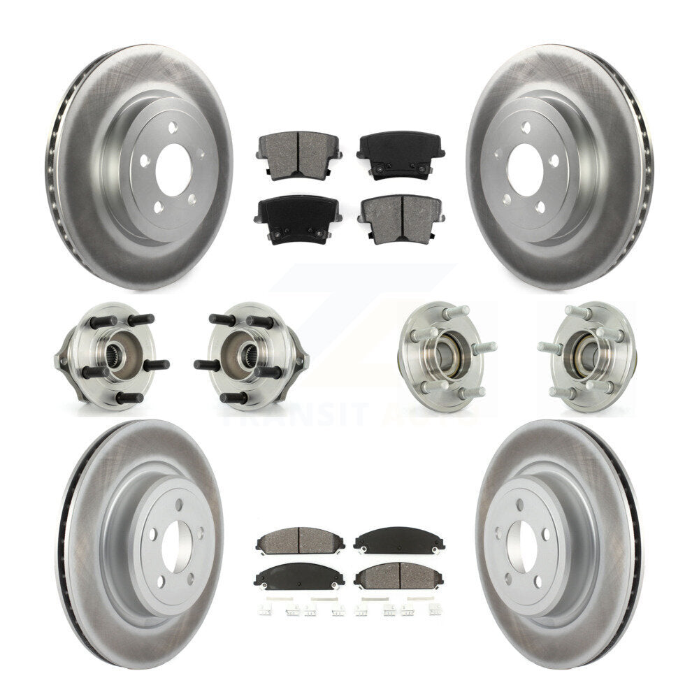 [Avant + Arrière] Kit d'ensemble roulement de roue et moyeu pour 2006-2008 Dodge Charger RWD avec 5.7L 3.5L avec Police Package KBB-112032