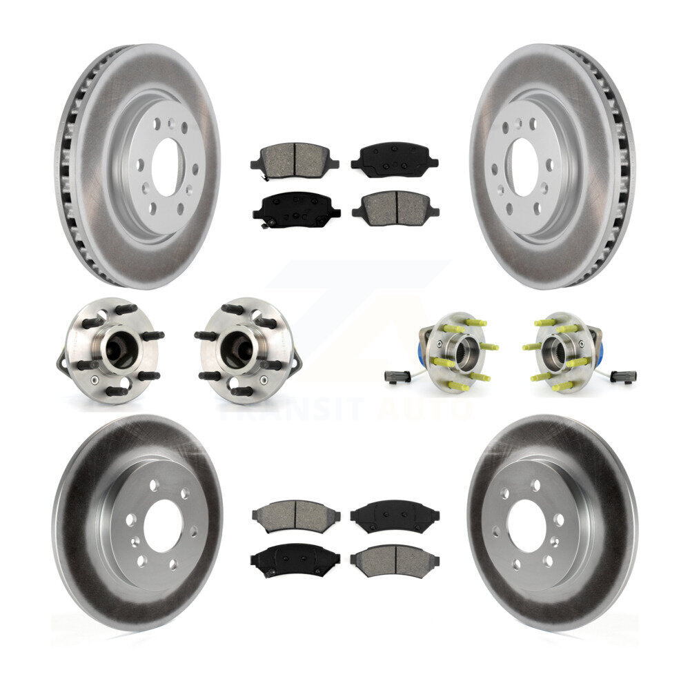 [Avant + Arrière] Kit d'ensemble roulement de roue et moyeu pour Chevrolet Uplander Pontiac Montana Buick Terraza Saturn Relay 4 Hole Rectangular Flange KBB-112045