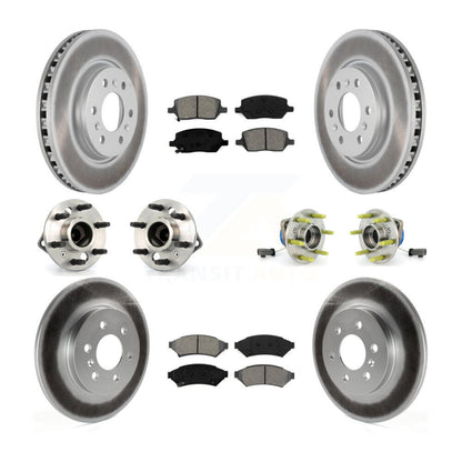 [Avant + Arrière] Kit d'ensemble roulement de roue et moyeu pour Chevrolet Uplander Pontiac Montana Buick Terraza Saturn Relay 4 Hole Rectangular Flange KBB-112045