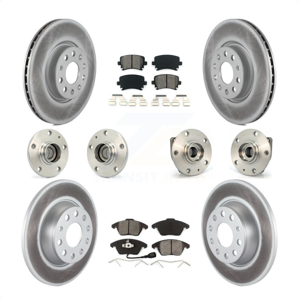 [Avant + Arrière] Kit d'ensemble roulement de roue et moyeu pour 2007-2008 Volkswagen Eos 3 Bolt Mounting Flange KBB-112066 par Transit Auto