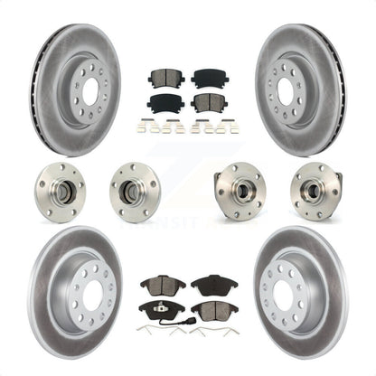 [Avant + Arrière] Kit d'ensemble roulement de roue et moyeu pour 2007-2008 Volkswagen Eos 3 Bolt Mounting Flange KBB-112066 par Transit Auto