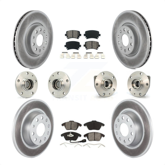 [Avant + Arrière] Kit d'ensemble roulement de roue et moyeu pour 2007-2008 Volkswagen Eos 3 Bolt Mounting Flange KBB-112066 par Transit Auto