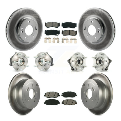 [Avant + Arrière] Kit d'ensemble roulement de roue et moyeu pour 2007-2009 Hyundai Santa Fe FWD KBB-112069
