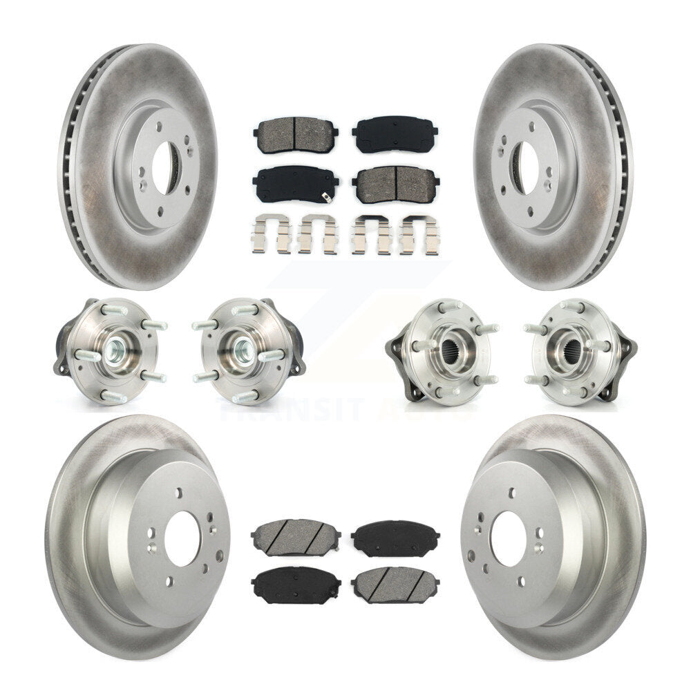 [Avant + Arrière] Kit d'ensemble roulement de roue et moyeu pour 2007-2012 Hyundai Veracruz FWD avec ABS Brakes KBB-112070