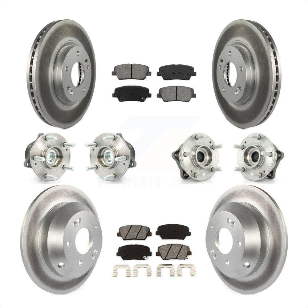 [Avant + Arrière] Kit d'ensemble roulement de roue et moyeu pour Kia Sorento Hyundai Santa Fe avec ABS Brakes FWD KBB-112071 par Transit Auto