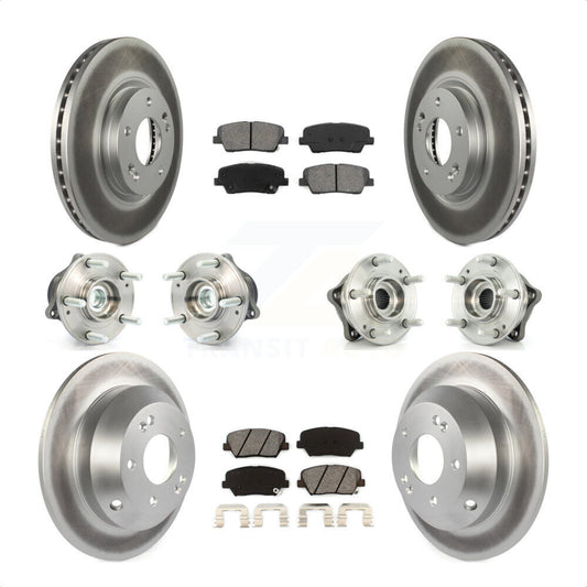 [Avant + Arrière] Kit d'ensemble roulement de roue et moyeu pour Kia Sorento Hyundai Santa Fe avec ABS Brakes FWD KBB-112071 par Transit Auto