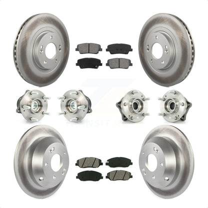 [Avant + Arrière] Kit d'ensemble roulement de roue et moyeu pour 2013-2014 Hyundai Santa Fe FWD avec 3.3L avec ABS Brakes KBB-112072 par Transit Auto