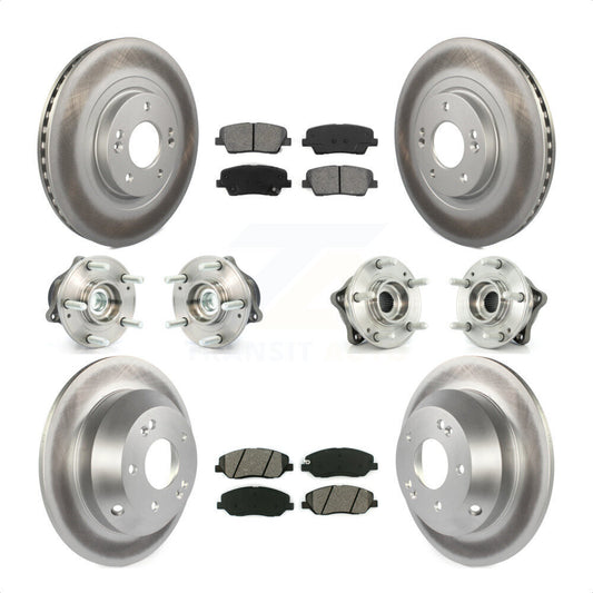 [Avant + Arrière] Kit d'ensemble roulement de roue et moyeu pour 2013-2014 Hyundai Santa Fe FWD avec 3.3L avec ABS Brakes KBB-112072 par Transit Auto