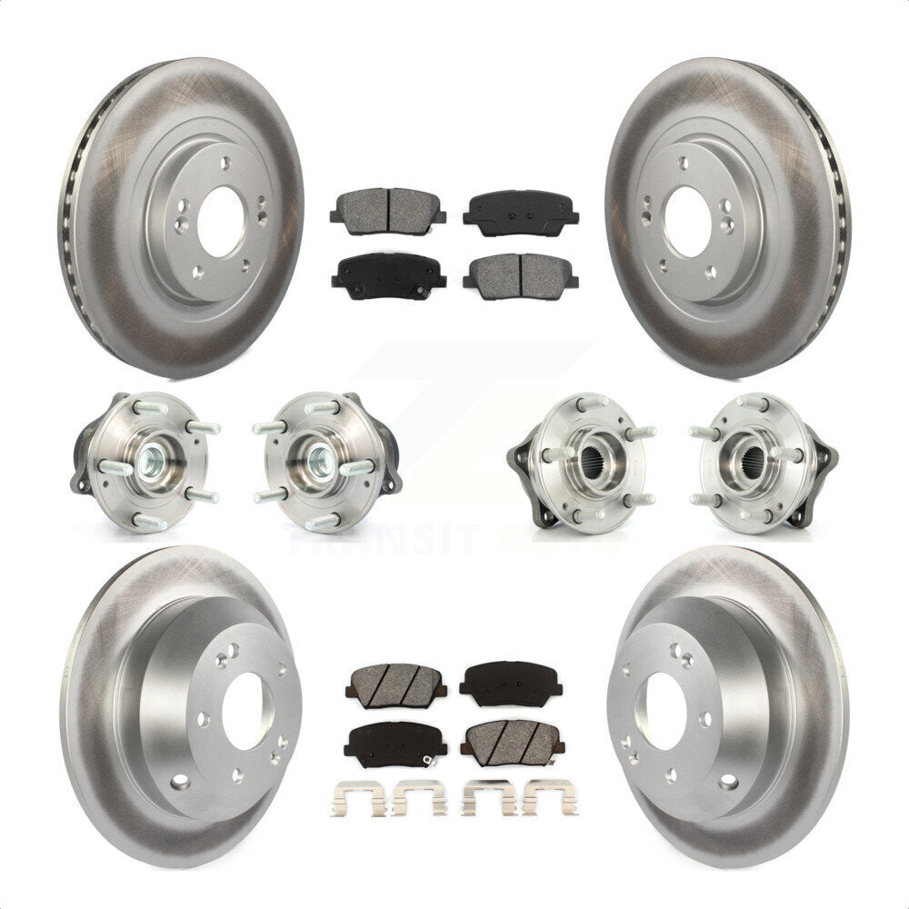 [Avant + Arrière] Kit d'ensemble roulement de roue et moyeu pour 2013-2014 Hyundai Santa Fe Sport FWD avec 2.4L 2.0L KBB-112073 par Transit Auto