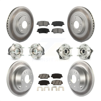 [Avant + Arrière] Kit d'ensemble roulement de roue et moyeu pour 2013-2014 Hyundai Santa Fe Sport FWD avec 2.4L 2.0L KBB-112073 par Transit Auto