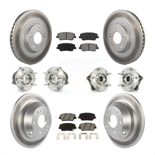 [Avant + Arrière] Kit d'ensemble roulement de roue et moyeu pour 2013-2014 Hyundai Santa Fe Sport FWD avec 2.4L 2.0L KBB-112073 par Transit Auto