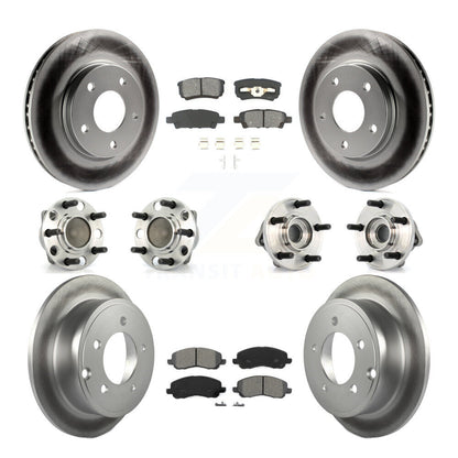 [Avant + Arrière] Kit d'ensemble roulement de roue et moyeu pour 2009 Dodge Caliber SXT avec Drum rear brakes Non-ABS KBB-112078