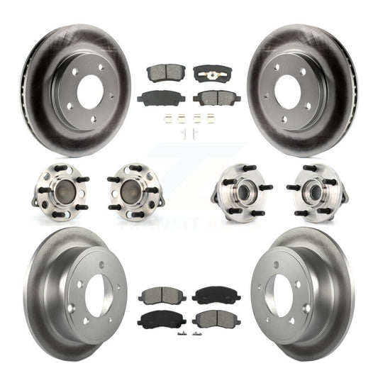 [Avant + Arrière] Kit d'ensemble roulement de roue et moyeu pour 2009 Dodge Caliber SXT avec Drum rear brakes 4-Wheel ABS KBB-112081