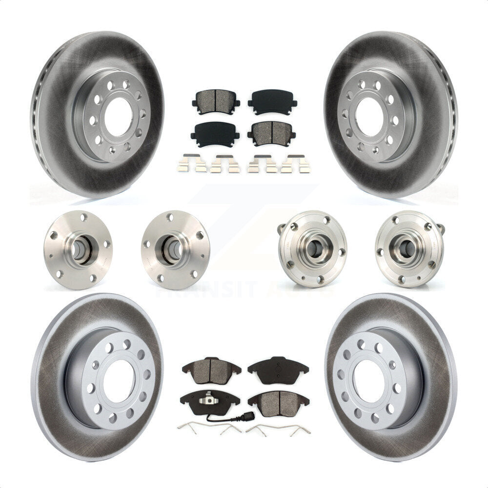 [Avant + Arrière] Kit d'ensemble roulement de roue et moyeu pour 2006-2009 Volkswagen Rabbit 4 Bolt Mounting Flange KBB-112087 par Transit Auto