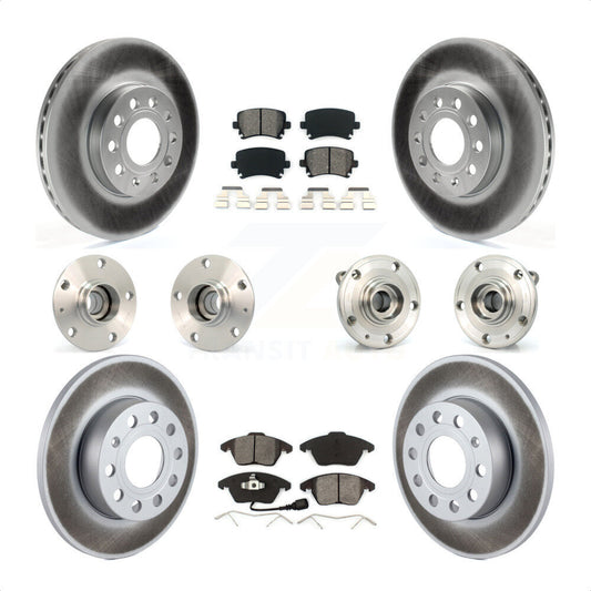 [Avant + Arrière] Kit d'ensemble roulement de roue et moyeu pour 2006-2009 Volkswagen Rabbit 4 Bolt Mounting Flange KBB-112087 par Transit Auto
