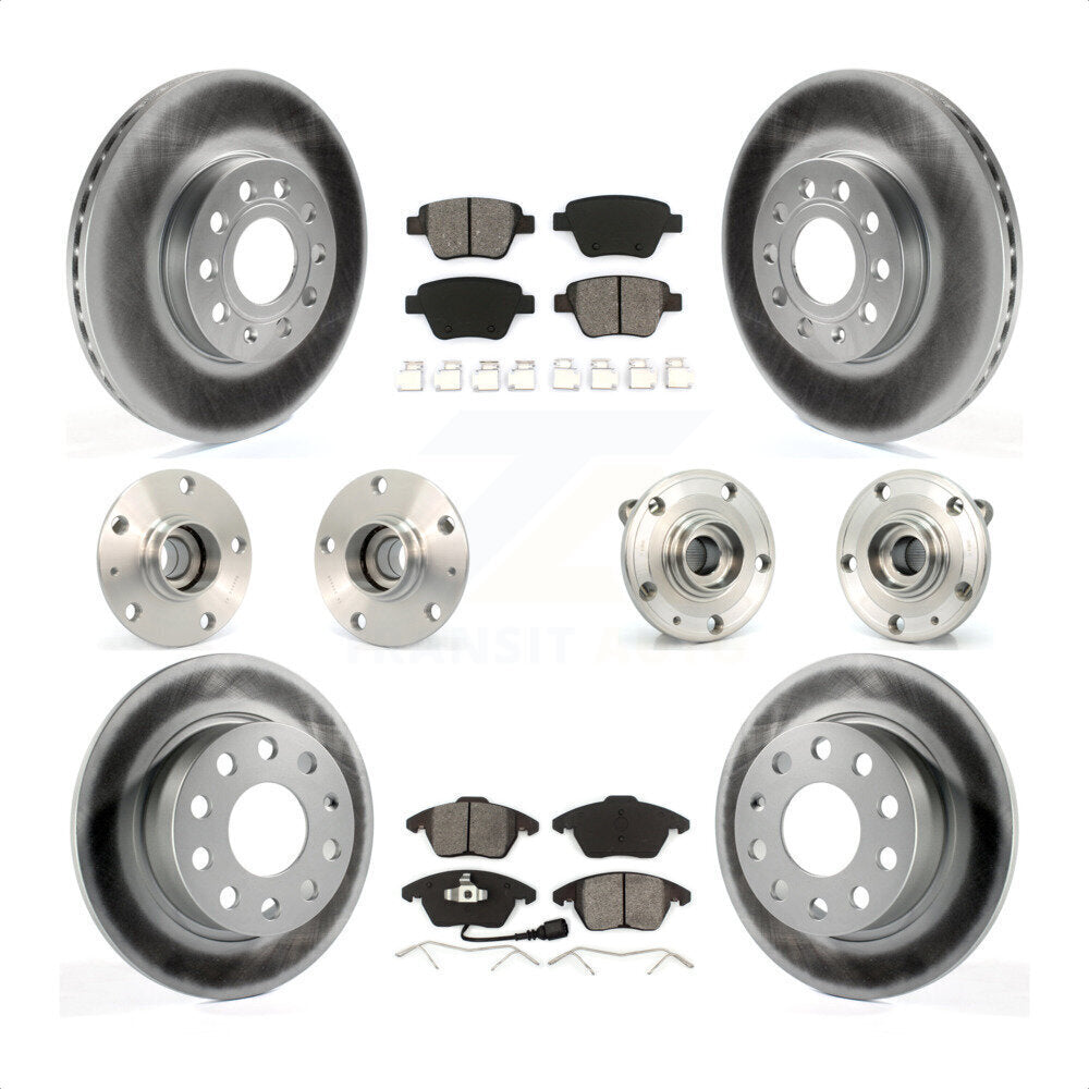 [Avant + Arrière] Kit d'ensemble roulement de roue et moyeu pour 2013 Volkswagen Beetle 2.5L avec 253mm Diameter Rotor KBB-112089 par Transit Auto