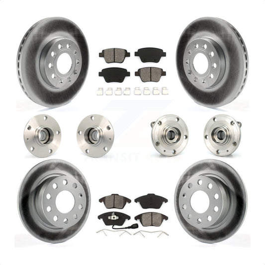 [Avant + Arrière] Kit d'ensemble roulement de roue et moyeu pour 2013 Volkswagen Beetle 2.5L avec 253mm Diameter Rotor KBB-112089 par Transit Auto