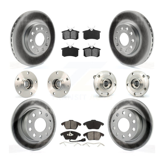 [Avant + Arrière] Kit d'ensemble roulement de roue et moyeu pour 2014 Volkswagen Beetle Base Highline Comfortline avec 2.5L avec 253mm Diameter KBB-112090