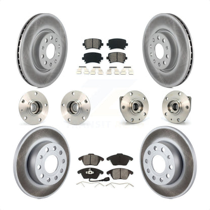 [Avant + Arrière] Kit d'ensemble roulement de roue et moyeu pour 2008 Audi A3 FWD From Chassis VIN #8P8057779 KBB-112093 par Transit Auto