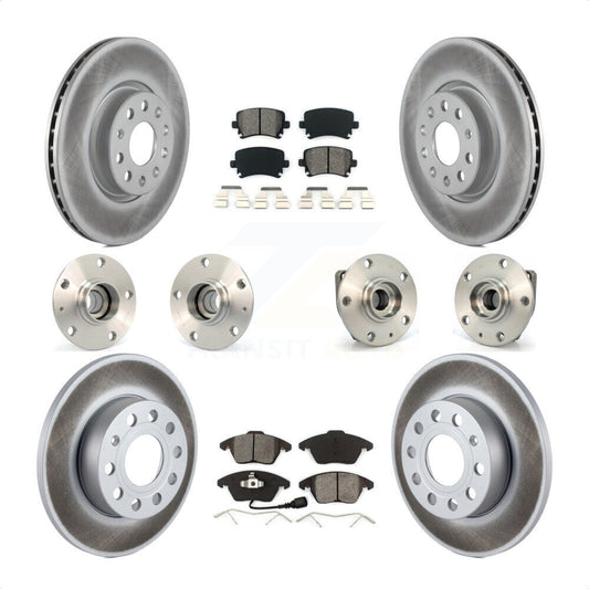 [Avant + Arrière] Kit d'ensemble roulement de roue et moyeu pour 2008 Audi A3 FWD From Chassis VIN #8P8057779 KBB-112093 par Transit Auto