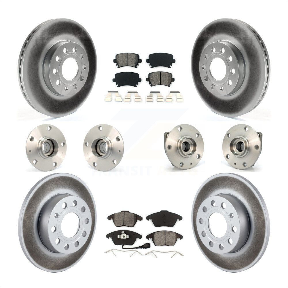 [Avant + Arrière] Kit d'ensemble roulement de roue et moyeu pour 2006-2009 Volkswagen Rabbit 3 Bolt Mounting Flange KBB-112097 par Transit Auto