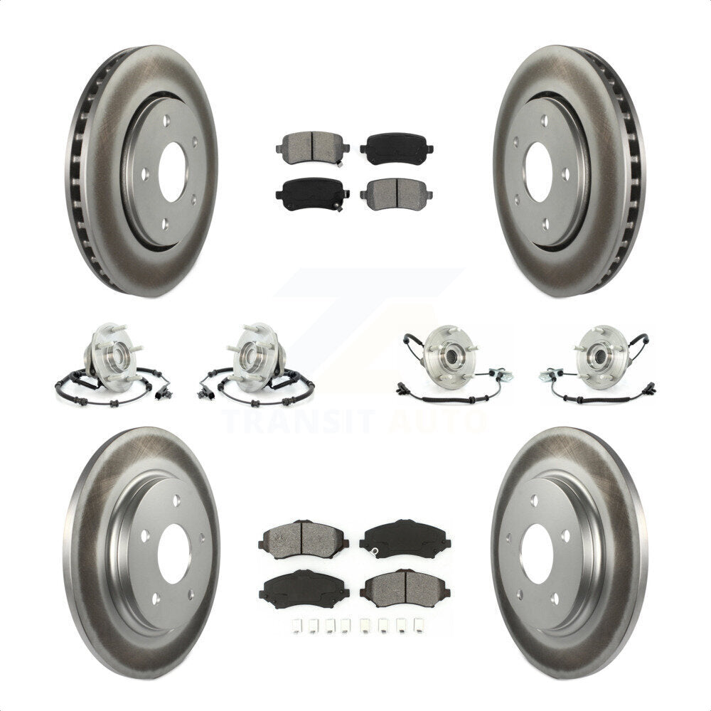 [Avant + Arrière] Kit d'ensemble roulement de roue et moyeu pour Chrysler Town & Country Dodge Grand Caravan Volkswagen Routan KBB-112112 par Transit Auto