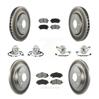 [Avant + Arrière] Kit d'ensemble roulement de roue et moyeu pour Chrysler Town & Country Dodge Grand Caravan Volkswagen Routan KBB-112112 par Transit Auto