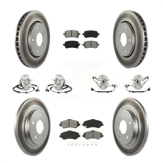 [Avant + Arrière] Kit d'ensemble roulement de roue et moyeu pour Chrysler Town & Country Dodge Grand Caravan Volkswagen Routan KBB-112112 par Transit Auto