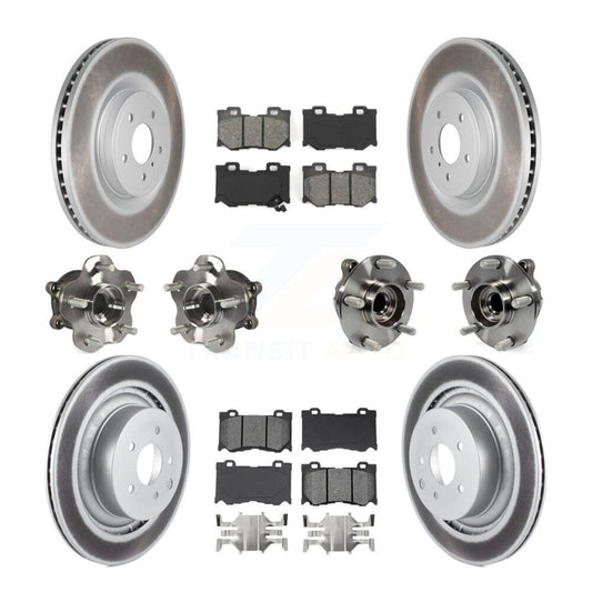 [Avant + Arrière] Kit d'ensemble roulement de roue et moyeu pour INFINITI G37 Nissan 370Z Q60 KBB-112155