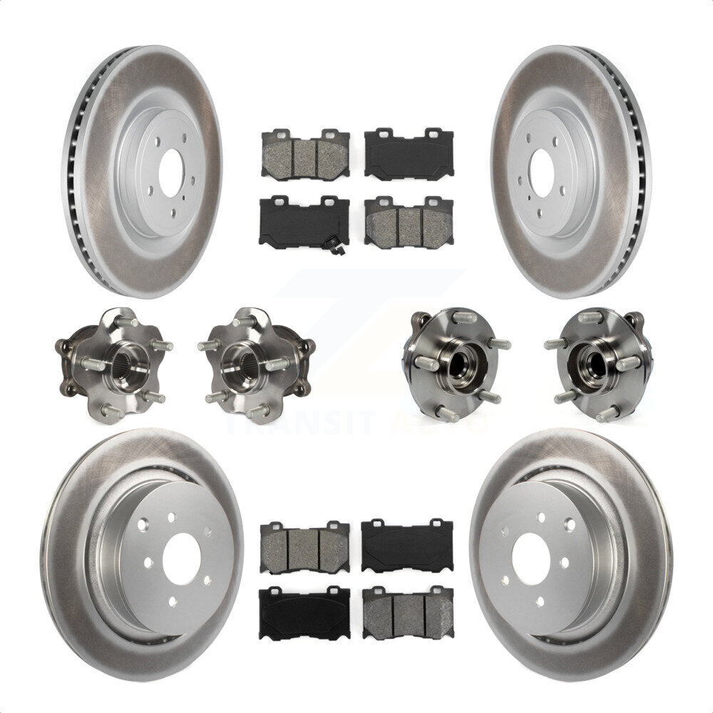 [Avant + Arrière] Kit d'ensemble roulement de roue et moyeu pour INFINITI Q50 M37 Q70 Q70L QX70 M56 KBB-112156 par Transit Auto