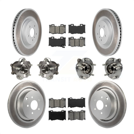 [Avant + Arrière] Kit d'ensemble roulement de roue et moyeu pour INFINITI Q50 M37 Q70 Q70L QX70 M56 KBB-112156 par Transit Auto