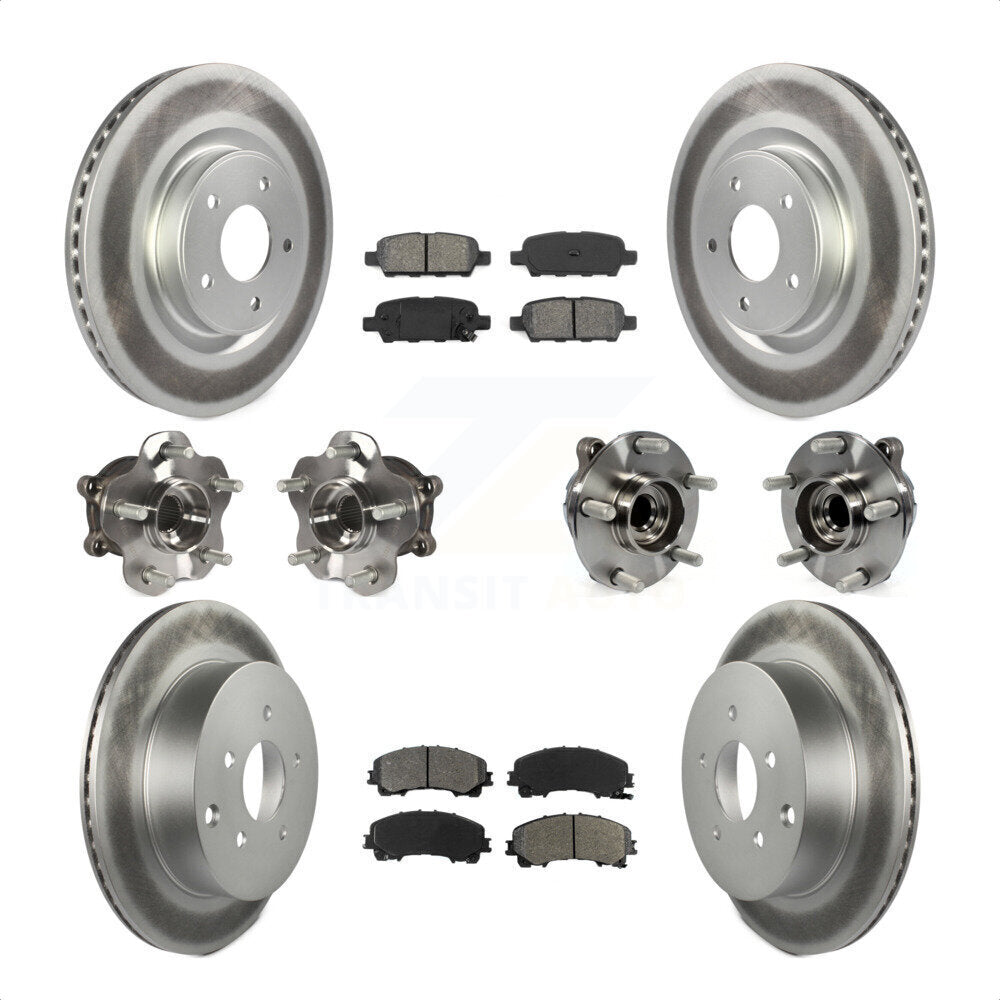[Avant + Arrière] Kit d'ensemble roulement de roue et moyeu pour INFINITI Q50 Base Premium avec RWD KBB-112157 par Transit Auto