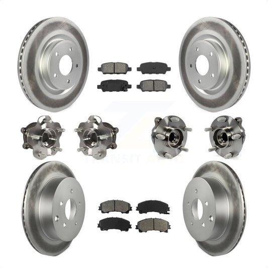 [Avant + Arrière] Kit d'ensemble roulement de roue et moyeu pour INFINITI Q50 Base Premium avec RWD KBB-112157 par Transit Auto