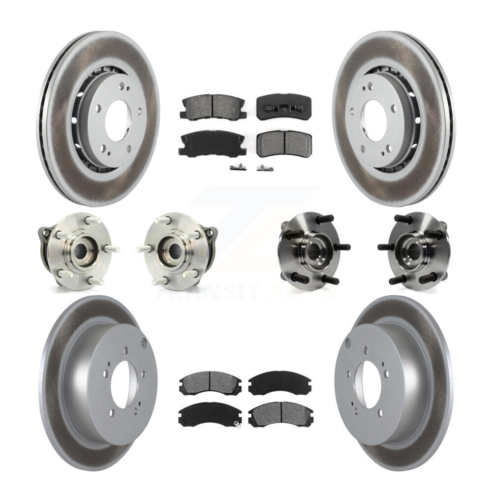 [Avant + Arrière] Kit d'ensemble roulement de roue et moyeu pour 2010-2011 Mitsubishi Lancer Ralliart Sportback avec AWD KBB-112167