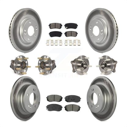 [Avant + Arrière] Kit d'ensemble roulement de roue et moyeu pour 2015 Hyundai Sonata GAS engine avec Manual Parking KBB-112250 par Transit Auto