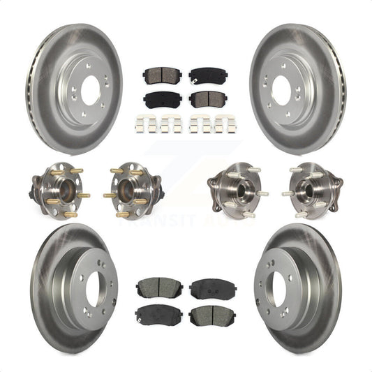 [Avant + Arrière] Kit d'ensemble roulement de roue et moyeu pour 2015 Hyundai Sonata GAS engine avec Manual Parking KBB-112250 par Transit Auto